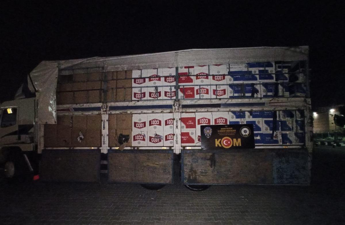 Adana'da 12 milyon 510 bin makaron ele ge&ccedil;irildi