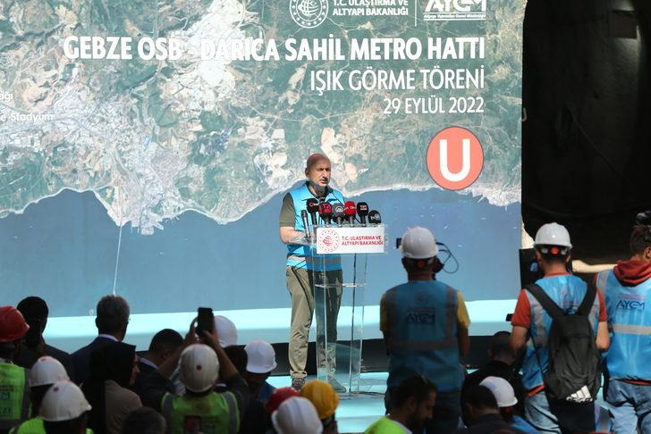 Bakan Karaismailoğlu, Gebze OSB-Darıca Sahil Metro Hattı Işık Görme Töreni'ne katıldı: G5