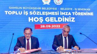 Samsun Büyükşehir Belediyesinde toplu iş sözleşmesi imzalandı