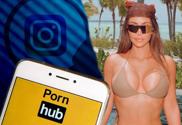 Instagram hesabı kapatılan Pornhub'tan Kim Kardashian'lı ilginç savunma! "O, kısıtlama olmadan paylaşıyor"