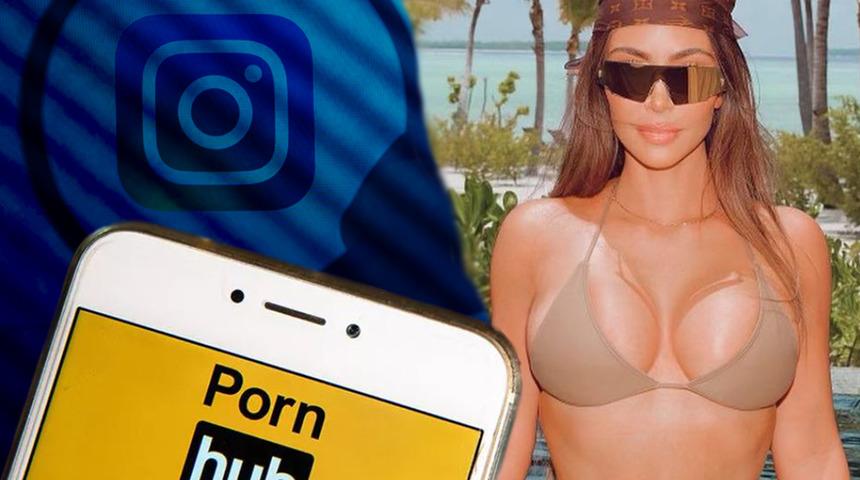 Instagram hesabı kapatılan Pornhub'tan Kim Kardashian'lı ilginç savunma! "O, kısıtlama olmadan paylaşıyor"
