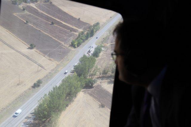 Çankırı'da helikopter destekli trafik denetimi