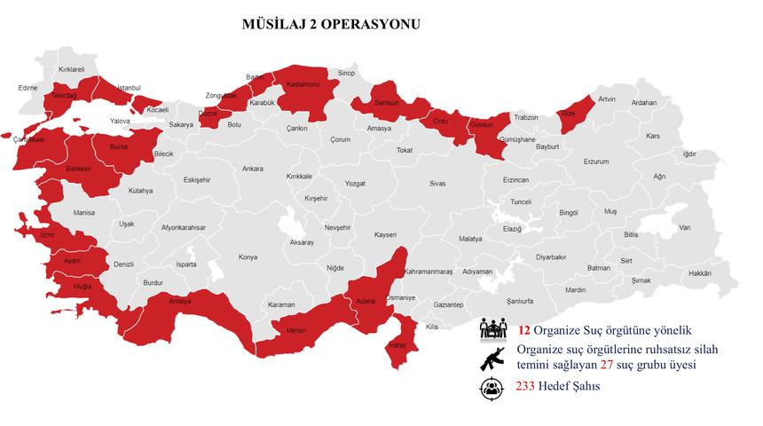 Organize suç örgütlerine yönelik "Müsilaj-2 Operasyonu" başlatıldı