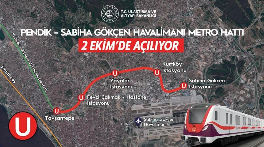 Pendik Sabiha Gökçen metrosu ne zaman açılacak? Ulaştırma Bakanlığı açıkladı! Pendik Sabiha Gökçen metrosu bitti mi?