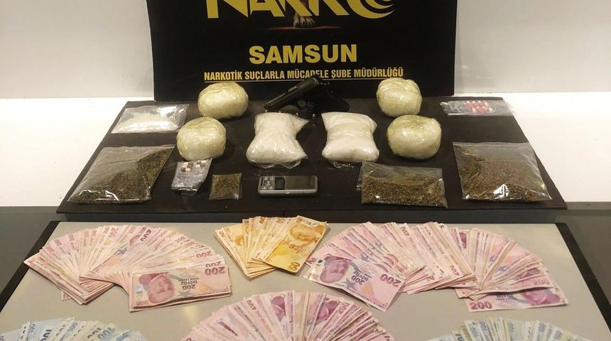 Samsun'da düzenlenen uyuşturucu operasyonunda 2 zanlı tutuklandı