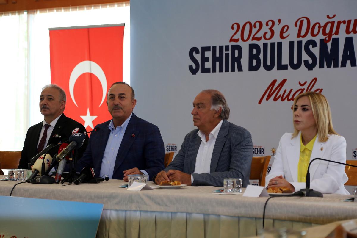 Dışişleri Bakanı &Ccedil;avuşoğlu, Muğla'da basın toplantısı d&uuml;zenledi: (1)