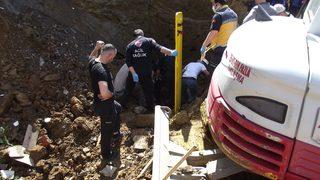 Giresun'da kayan toprağın altında kalan işçi kurtarıldı