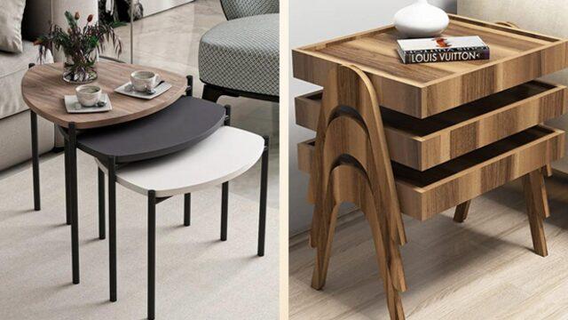 Salonunuzun havasını değiştirecek farklı ve kullanışlı zigon sehpa modelleri