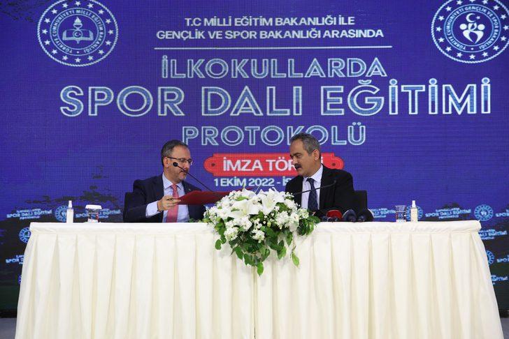 MEB ile Gençlik ve Spor Bakanlığı arasında "İlkokullarda Spor Dalı Eğitimi Protokolü" imzalandı G5
