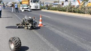 İzmir'de otomobille çarpışan ATV'nin sürücüsü yaşamını yitirdi