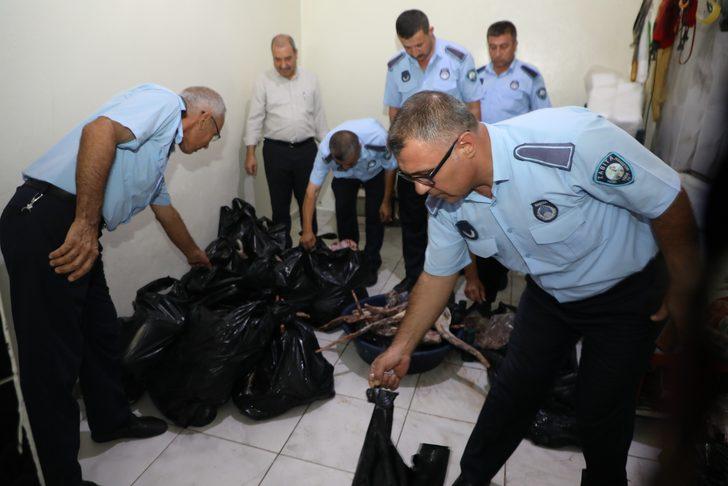 Gaziantep'te ele geçirilen 1 ton kaçak et imha edildi