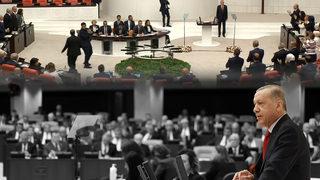 TBMM'de Erdoğan salona girerken yaşananlar dikkat çekti! Meclis kamerasına böyle yansıdı