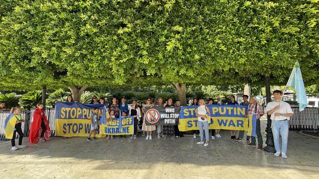 Adana'daki Ukraynalılar, Rusya'nın ilhak kararına tepki gösterdi