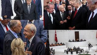 TBMM'de yeni yıl böyle başladı! Dikkat çeken anlar kameralara yansıdı: Erdoğan ile Bahçeli...