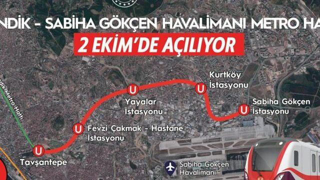 Pendik - Sabiha Gökçen metrosu ne zaman açılacak? İşte Pendik - Sabiha Gökçen metro durakları!
