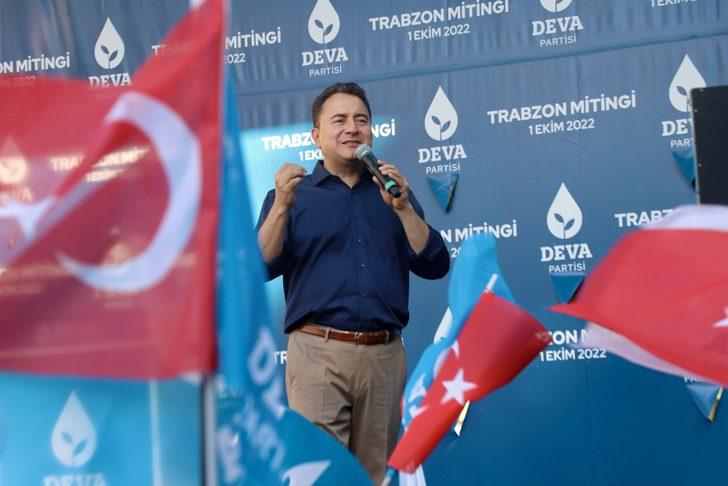 DEVA Partisi Genel Başkanı Babacan, Trabzon mitinginde konuştu: G3