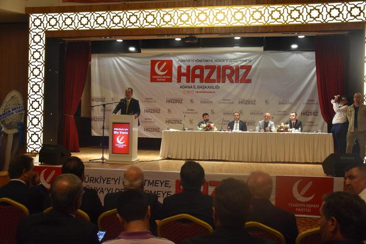 Yeniden Refah Partisi Genel Başkanı Erbakan, Adana'da partisinin il kongresine katıldı G4