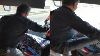 Otobüs şoföründen 'pes' dedirten hareket! Seyir halindeyken ayağa kalkıp dans etti