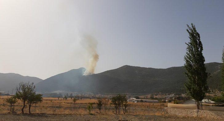 Kaş'ta makilik alandan çıkan yangına müdahale ediliyor G3