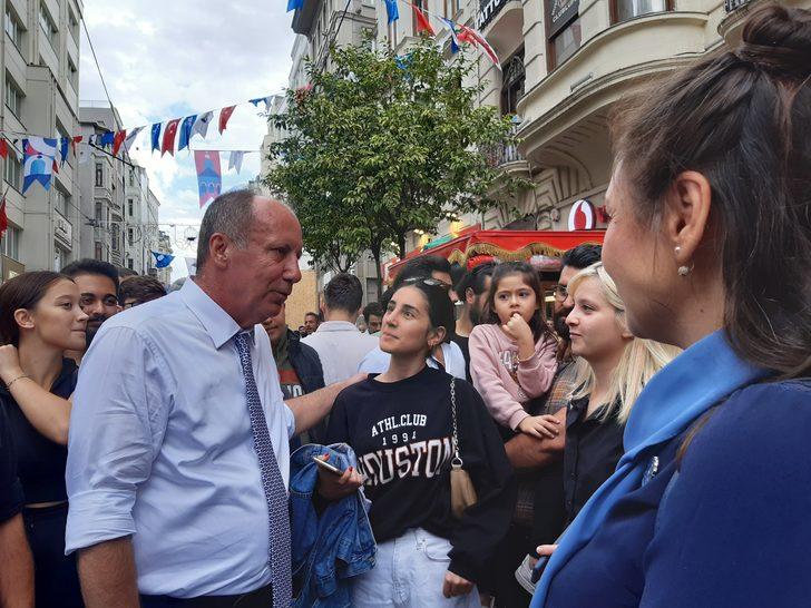 Memleket Partisi Genel Başkanı İnce, İstiklal Caddesi'nde esnaf ve vatandaşlarla bir araya geldi G2