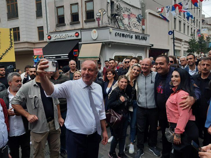 Memleket Partisi Genel Başkanı İnce, İstiklal Caddesi'nde esnaf ve vatandaşlarla bir araya geldi G3