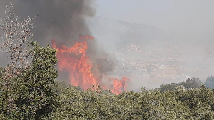 GÜNCELLEME - Kaş'ta makilik alanda çıkan yangına müdahale ediliyor G2