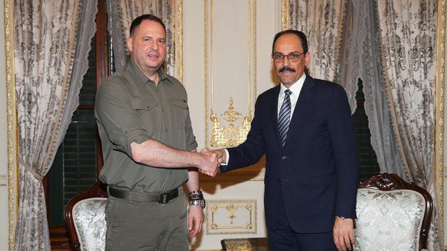 Cumhurbaşkanlığı Sözcüsü Kalın, Ukrayna Devlet Başkanlığı İdaresi Başkanı Yermak ile görüştü