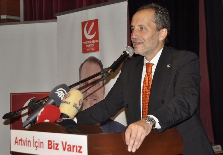 Yeniden Refah Partisi Genel Başkanı Erbakan, Artvin'de partisinin il kongresine katıldı G3