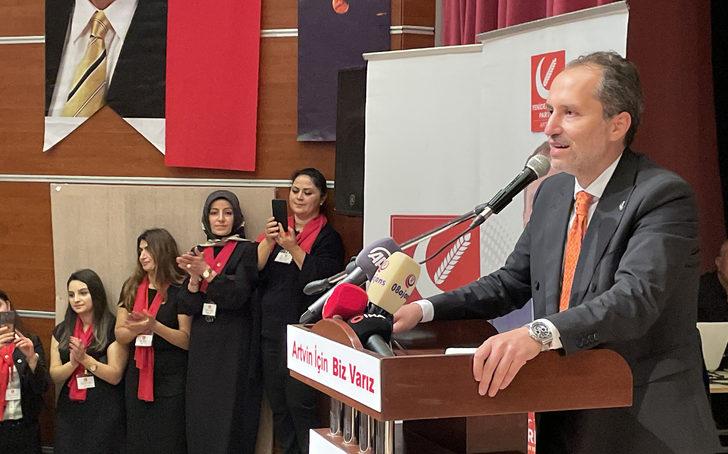 Yeniden Refah Partisi Genel Başkanı Erbakan, Artvin'de partisinin il kongresine katıldı G4