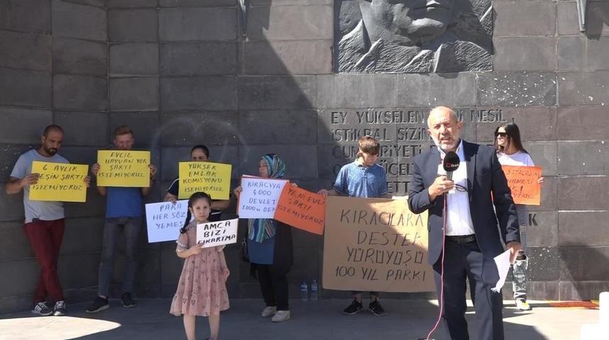 Gaziantep'ten kiracılar eylem yaptı! Fahiş zam yapan ev sahiplerine tepki gösterdiler: Yeter artık bizi duyun