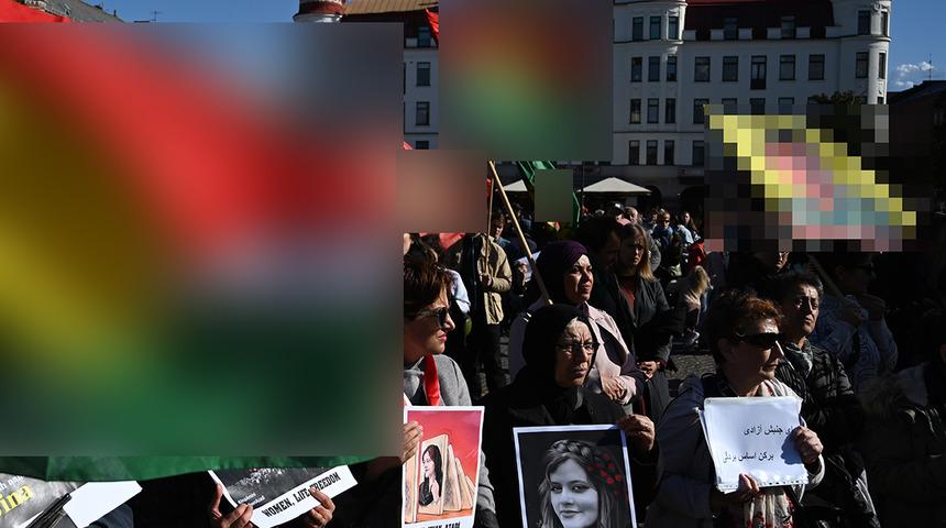 İsveç'te skandal görüntü! Yine PKK paçavraları ve Öcalan posterleri taşıdılar