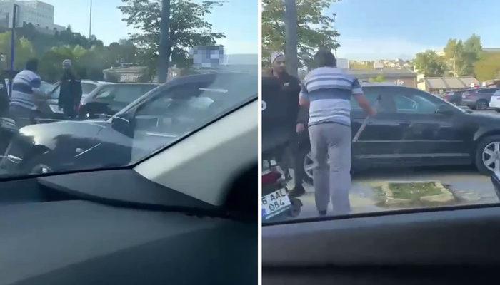 Trafikte dehşet! Tartıştığı kişiye baltayla saldırdı