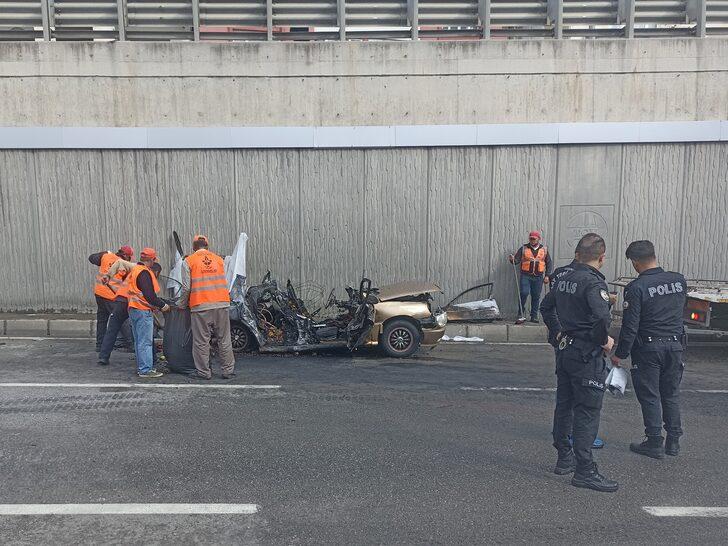 Samsun'da trafik kazasının ardından alev alan araçtaki karı koca öldü G1