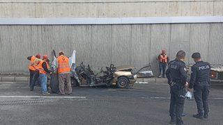 Samsun'da trafik kazasının ardından alev alan araçtaki karı koca öldü