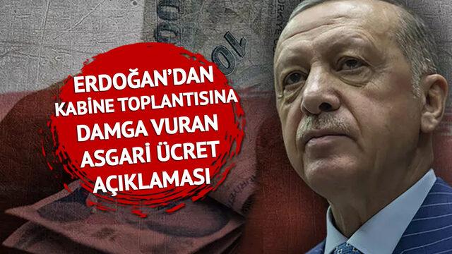 Erdoğan'dan asgari ücrete zamla ilgili heyecan yaratan sözler!