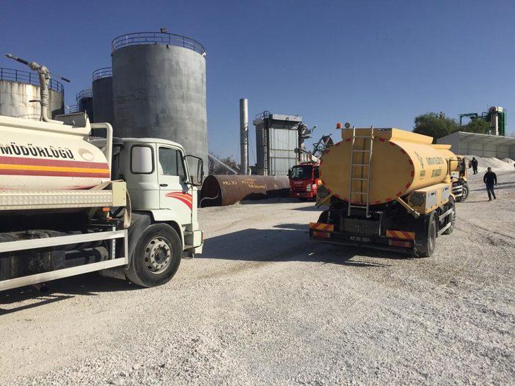 Konya'da asfalt şantiyesinde meydana gelen patlamada 2 işçi yaralandı G2