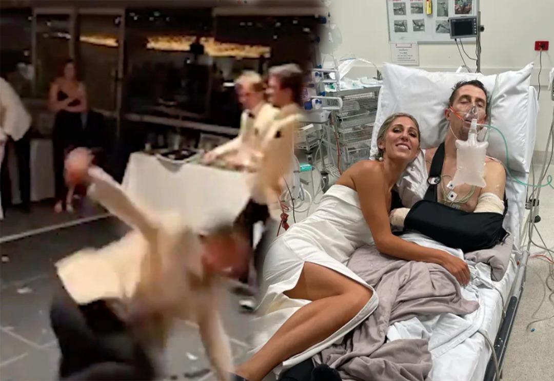 D&uuml;ğ&uuml;n gecesi hastanede bitti! Geline serenat yapmak isterken damat bir anda kendisini yerde buldu