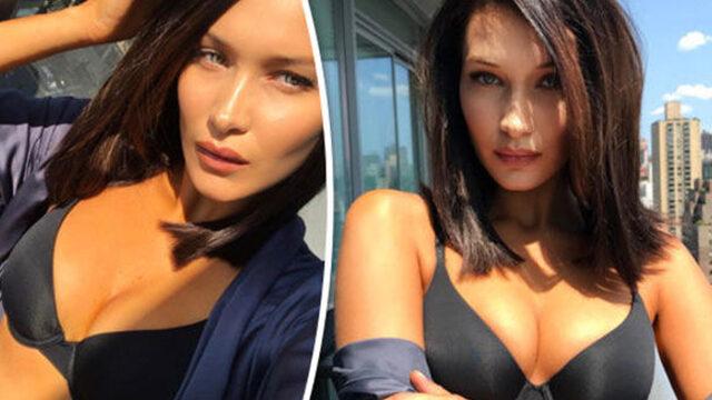 Sahneye yarı çıplak çıkmıştı! Bella Hadid bu sefer de göğüs uçlarını gizlemedi