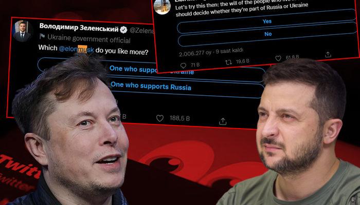 Anket atışması Twitter'ı salladı! Zelenskiy'den yanıt gecikmedi: Hangi Elon Musk'ı daha çok seviyorsunuz?