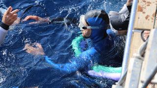 Hırvat sporcu Klovar, Antalya'da serbest dalış dünya rekoru kırdı