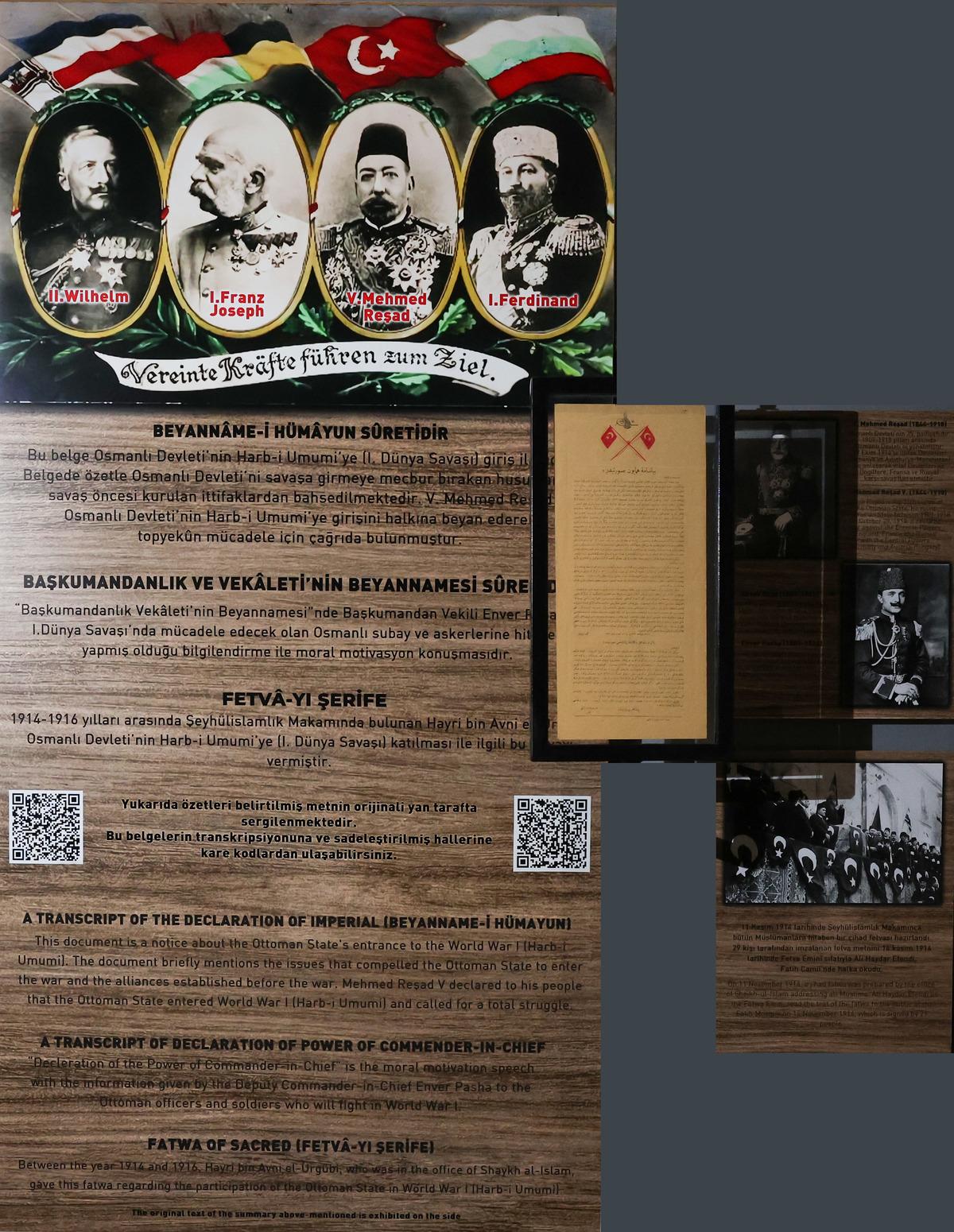 Kayseri'de 1914 yılına ait belge Milli M&uuml;cadele M&uuml;zesi'nde sergilenmeye başlandı