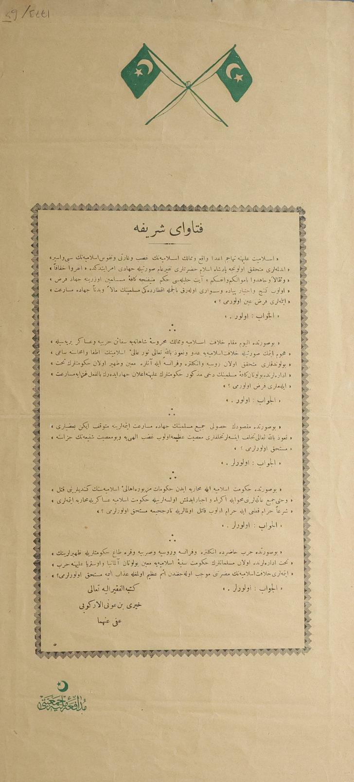 Kayseri'de 1914 yılına ait belge Milli Mücadele Müzesi'nde sergilenmeye başlandı G3