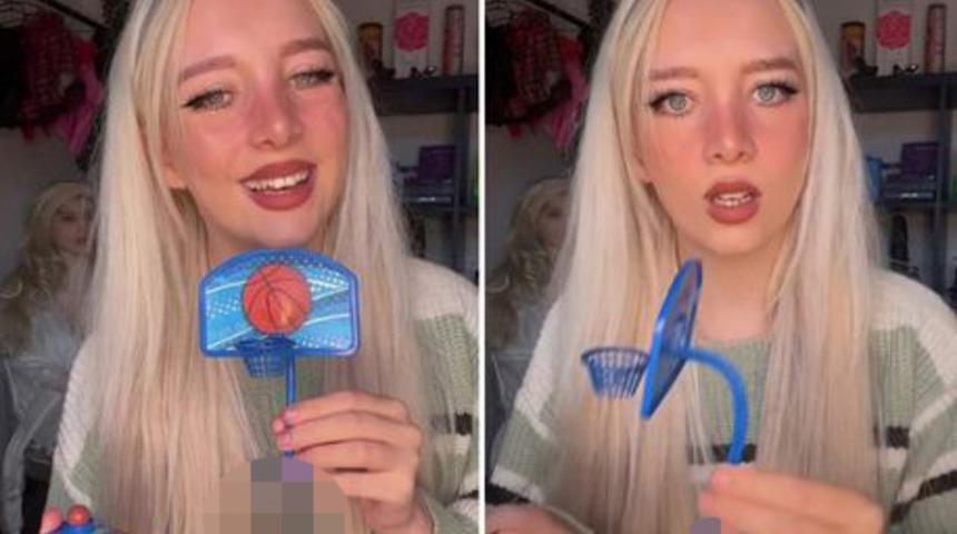 Bu mini basketbol potası hiç masum değil! Çocuk oyuncağı zannettiler seks oyuncağı çıktı