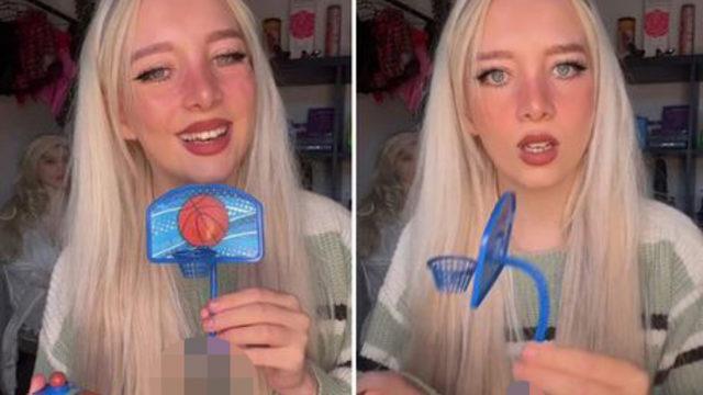 Bu mini basketbol potası hiç masum değil! Çocuk oyuncağı zannettiler seks oyuncağı çıktı