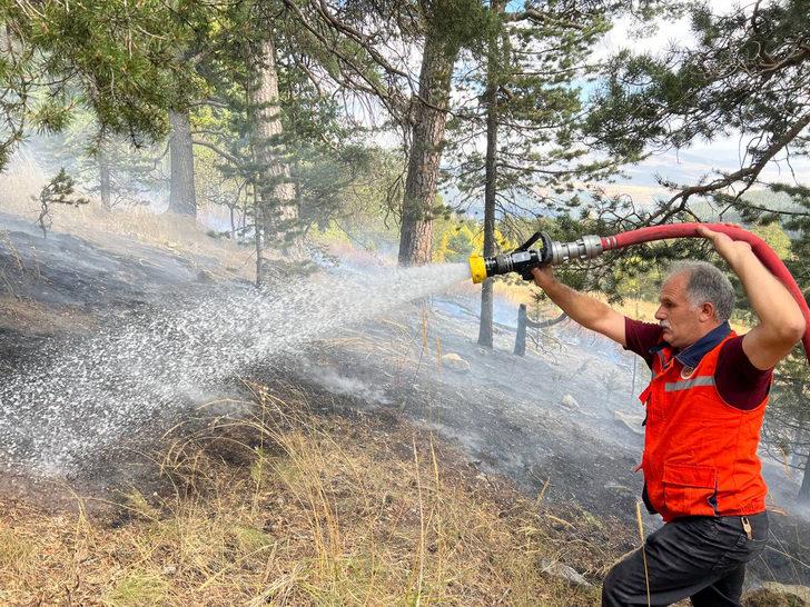 Kars'ta ormanlık alanda çıkan örtü yangını söndürüldü G3