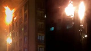 İstanbul'da korku dolu anlar! 14 katlı binada yangın