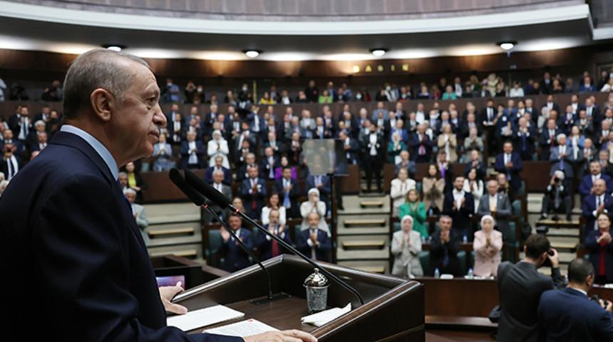 Cumhurbaşkanı Erdoğan'dan Kılıçdaroğlu'na yanıt! Konuşma biter bitmez atılan slogan dikkat çekti