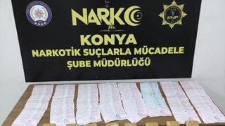 Konya'da uyuşturucu ticareti sırasında suçustü yakalanan 2 şüpheli tutuklandı