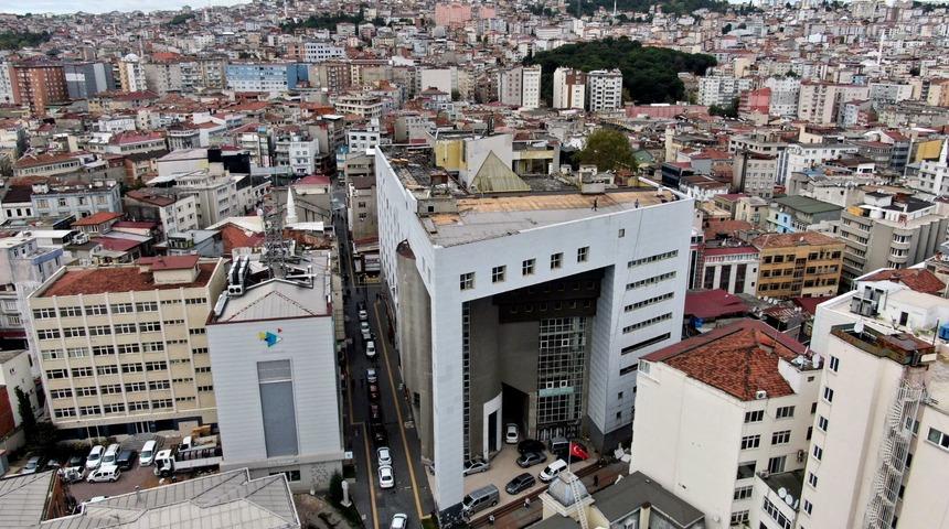 Samsun'da yıkılacak iş merkezinin altı otopark üstü yeşil alan olacak