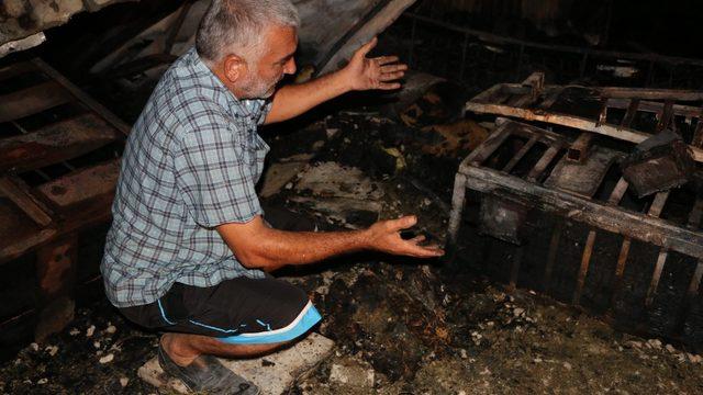 Yok böyle canilik! Baraka kundaklandı, son anda kurtuldu! 90 güvercin ise yanarak öldü